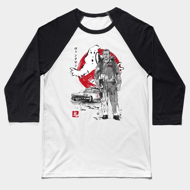 Veckman sumi-e Baseball T-Shirt by DrMonekers